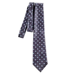 Vintage Envoy Necktie Brown Blue Floral Pattern Silk Blend Business Career 54"‎